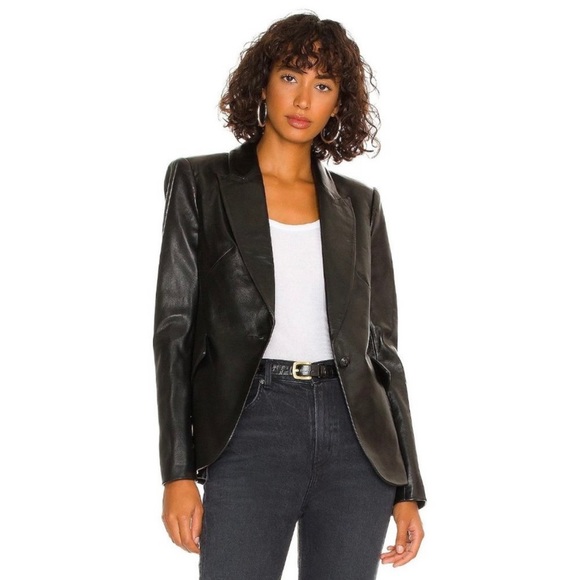ISO: L’AGENCE Chamberlain leather blazer in size 14, 16, or 18 - Picture 3 of 3